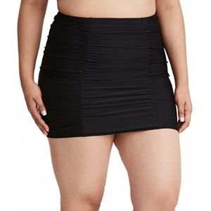 RUCHED SWIM SKIRT 1X